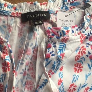 Talbots Woman’s Floral Printed Long Sleeve Top